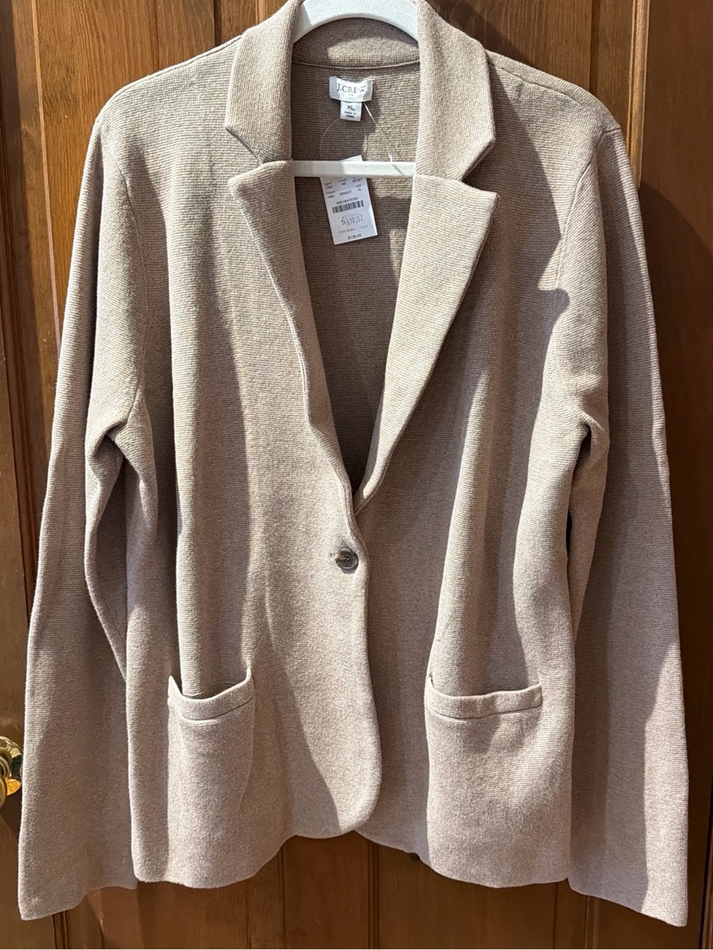 J. Crew Factory Women's Knit Blazer in Taupe
